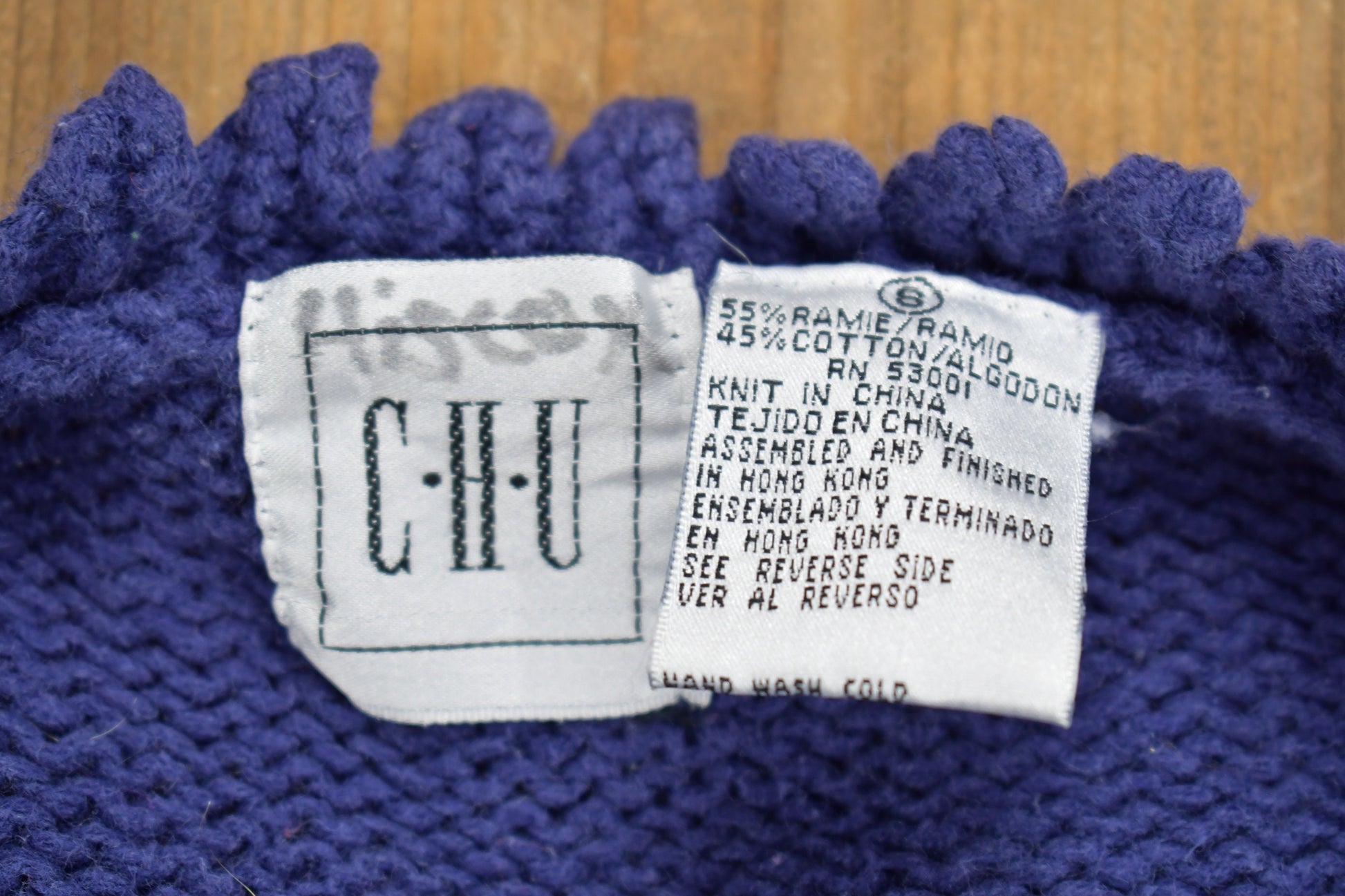 Vintage 1990s CHU Floral Knit Cardigan Sweater