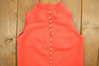 Vintage 1960s Sleeveless Orange Petite Ligue Dress