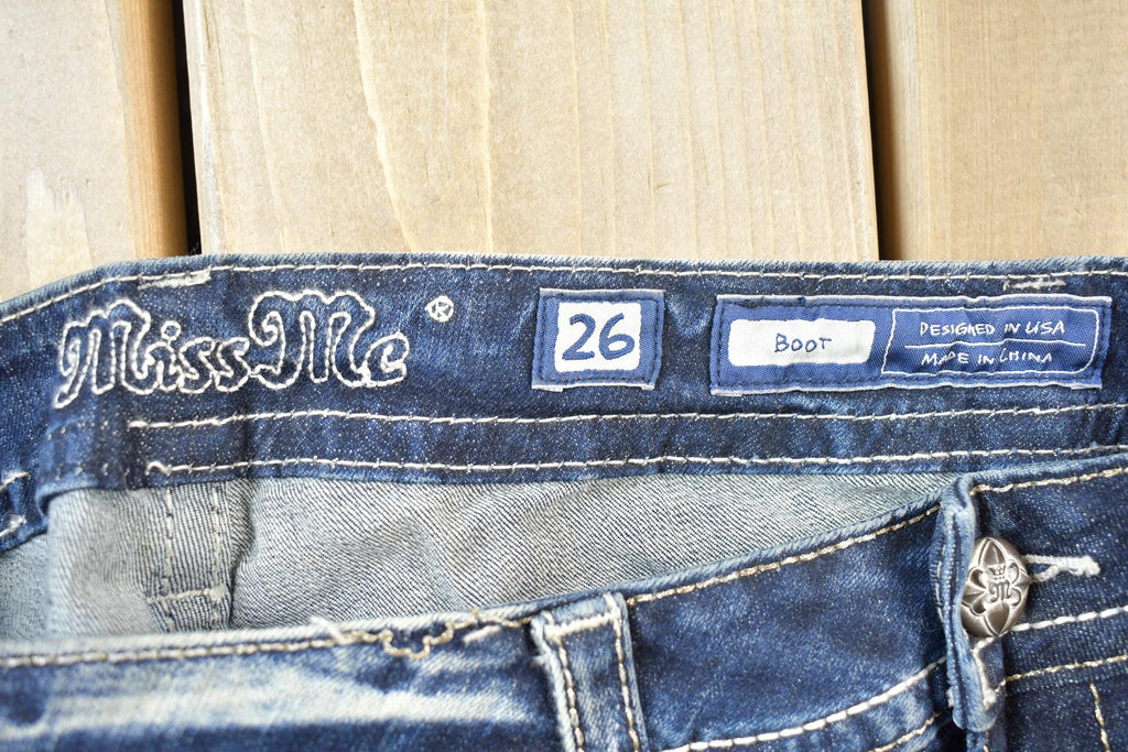 Vintage Y2K Miss Me Bedazzled Low Rise Jeans Size 26x32