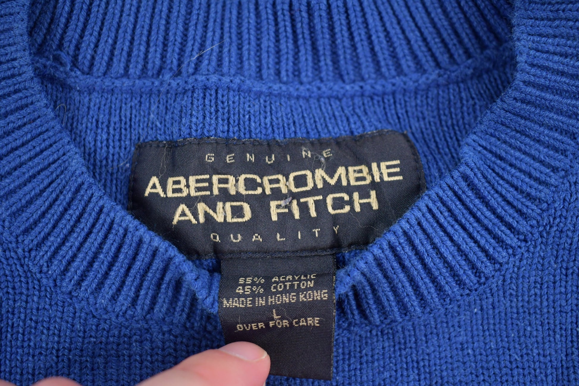 Vintage 1990s Abercrombie And Fitch Knitted Crewneck Sweater / Vintage 90s Crewneck / Color Block / Colorful / Sweatshirt / Abstract Pattern