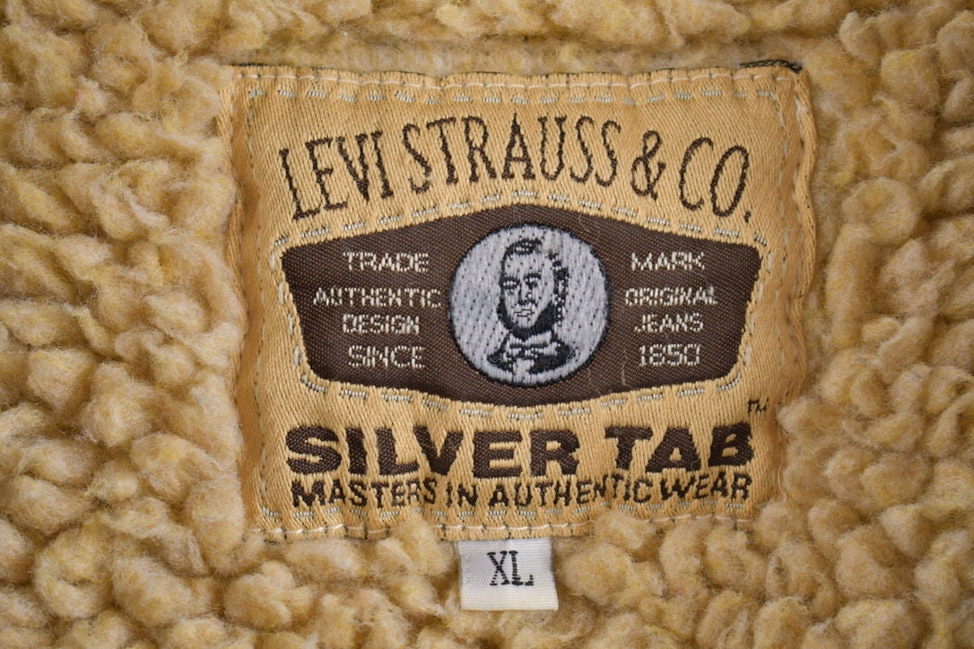 Vintage 1990s Levi's Silver Tab Sherpa Jean Jacket