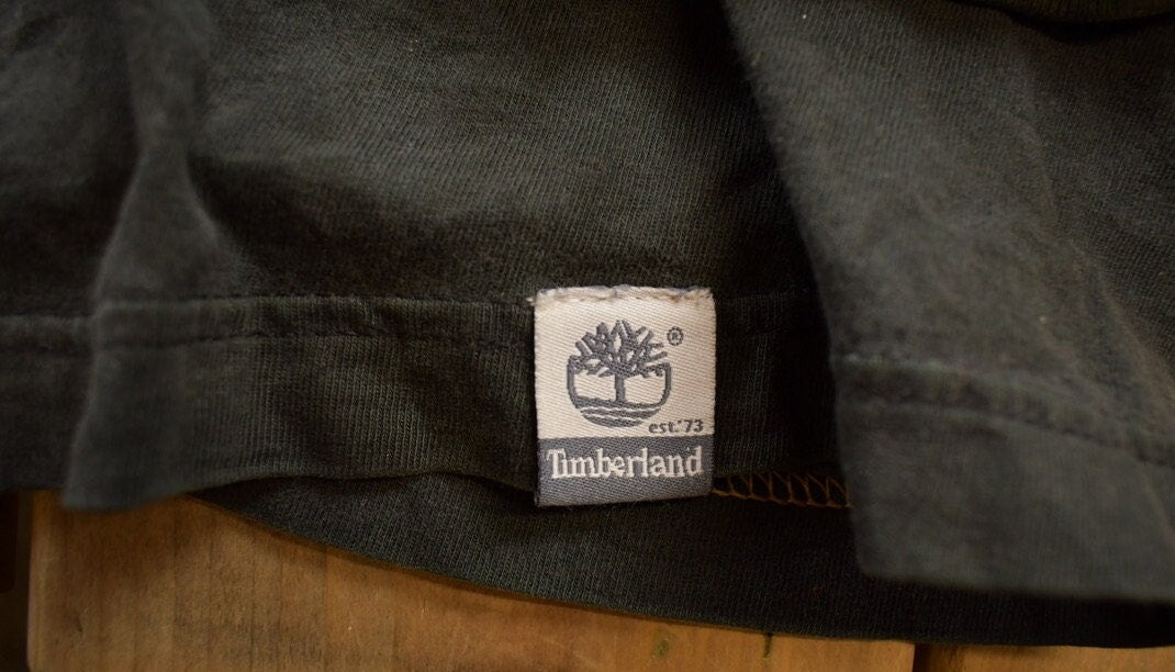 Vintage 1990s Timberland Embroidered Long-Sleeve T-Shirt 90s Crewneck