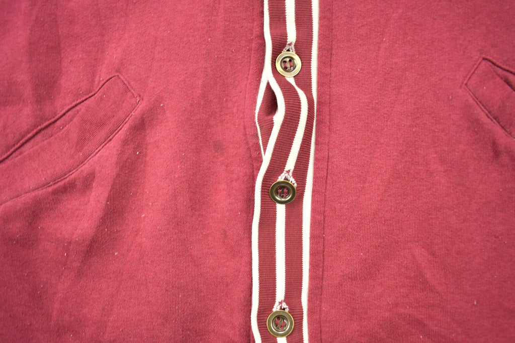 Vintage 1960s Blank Cardigan Sweater  Vintage Cardigan  Button Up  True Vintage  Burgundy  Made In USA