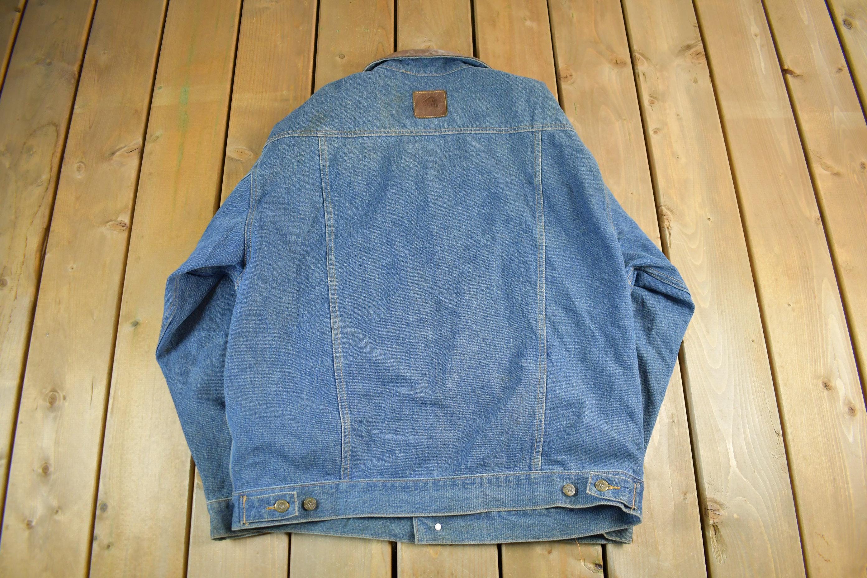 Vintage 1990s Marlboro Country Store Denim Jean Jacket Men's XL