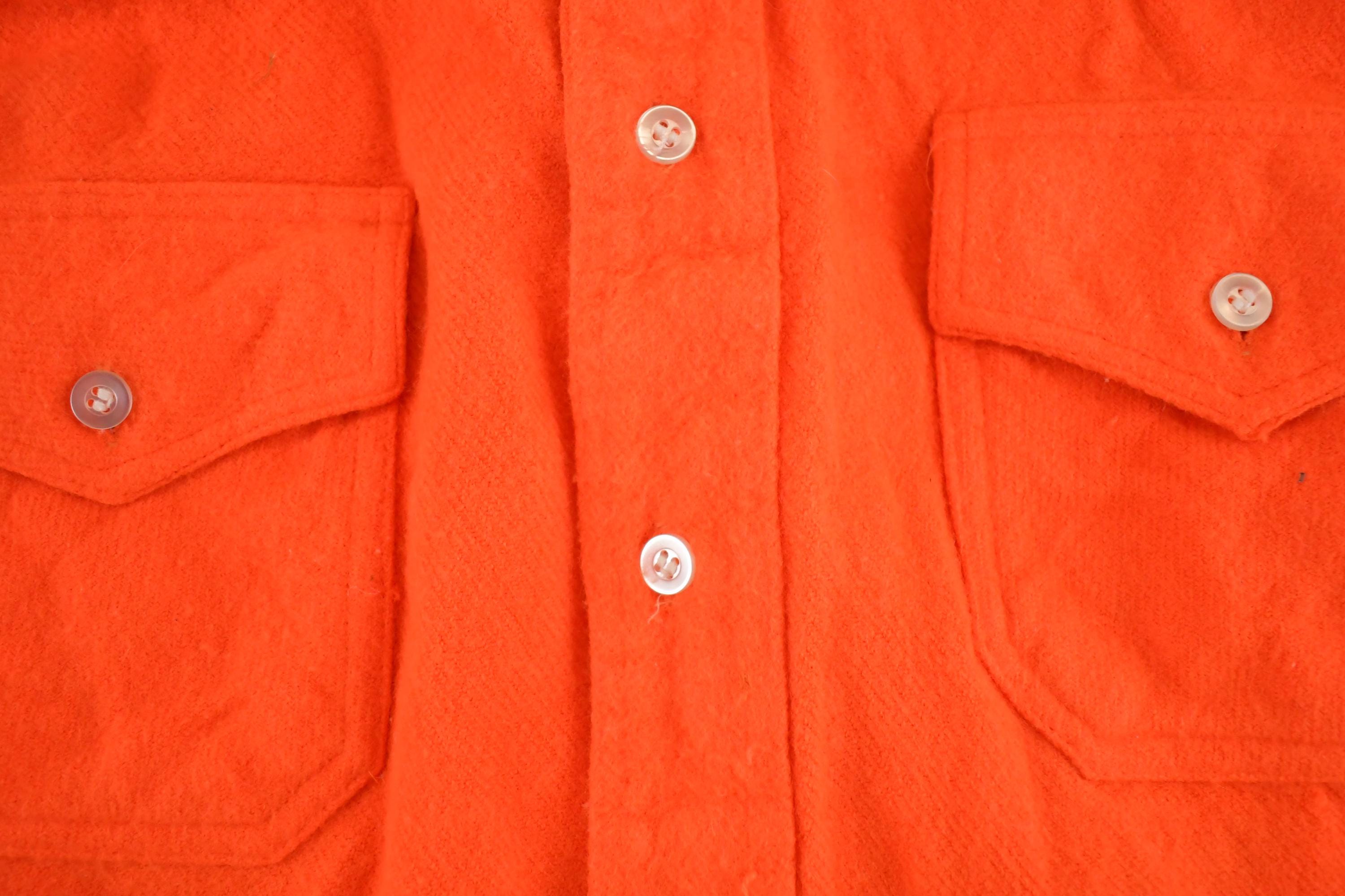 Vintage 1980s Orange Outdoorsman Button Up Shirt Men's S /