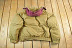 Vintage 1990s Trail Designs Reversible Down Puffer Jacket Men's Short Large  90s Coat  Outdoor  Winter  Insulated