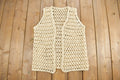 Vintage 1980s Knit Laced Open Concept Vest