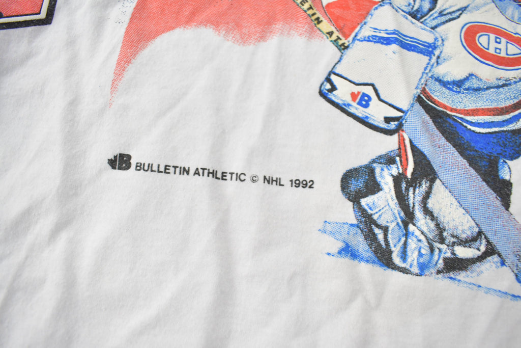 Vintage 1992 Montreal Canadiens NHL All Over Print Graphic T-Shirt