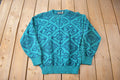 Vintage 1980s Di Vincent Snow Flake Design Knitted Crewneck Sweater