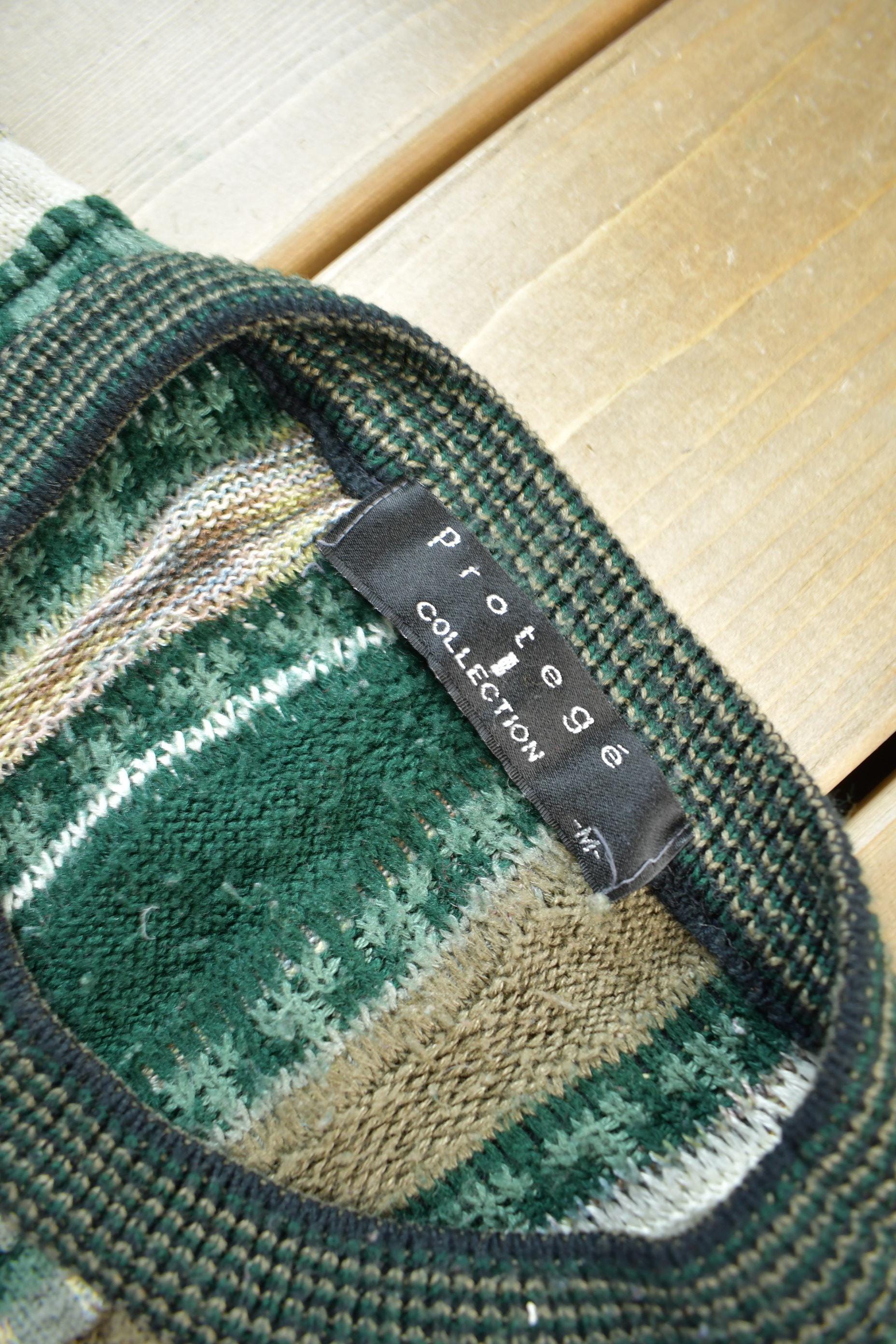 Vintage 1990s Protégé 3D Coloured Cable Knit Crewneck Sweater