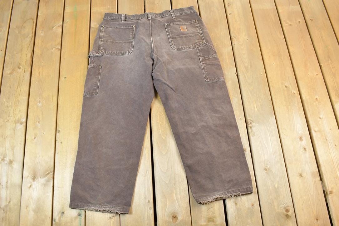 Vintage 1990s Carhartt Double Knee Work Pants Size 38 x 32