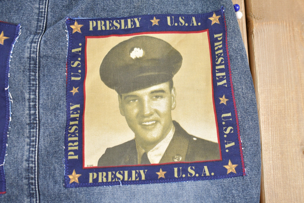 Vintage 1990s Custom Denim Elvis Presley Bag