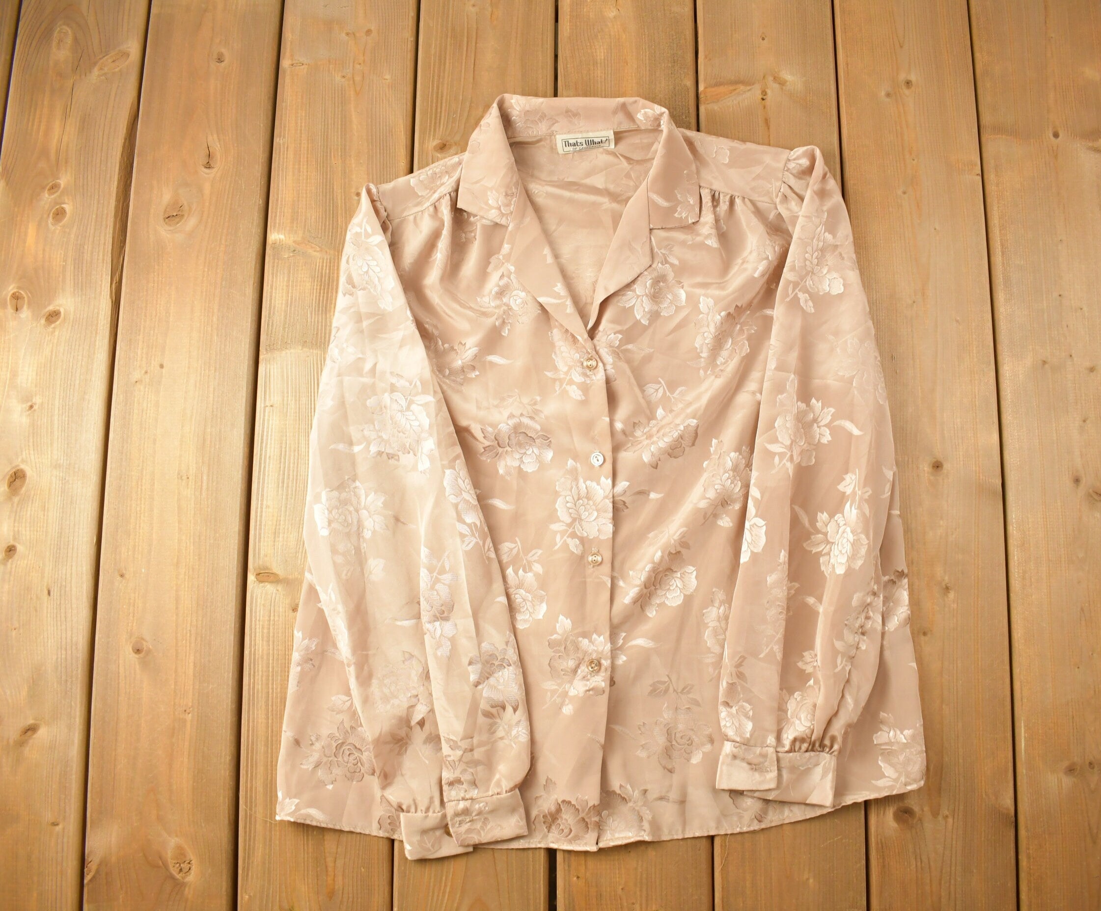 Vintage 1990s Thats What! Floral Button Up Shirt