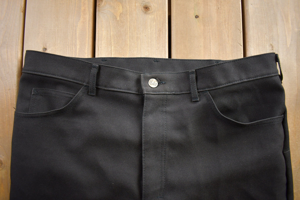 Vintage 1980s Lee Black Slacks Made In USA Size 38x32