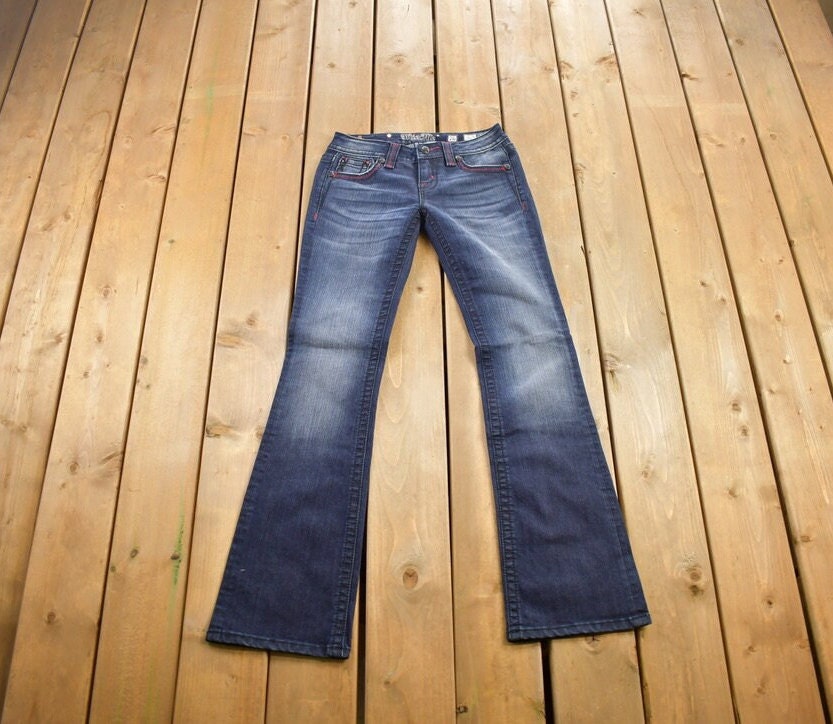 Vintage Y2K Miss Me Bedazzled Low Rise Jeans Size 26x31