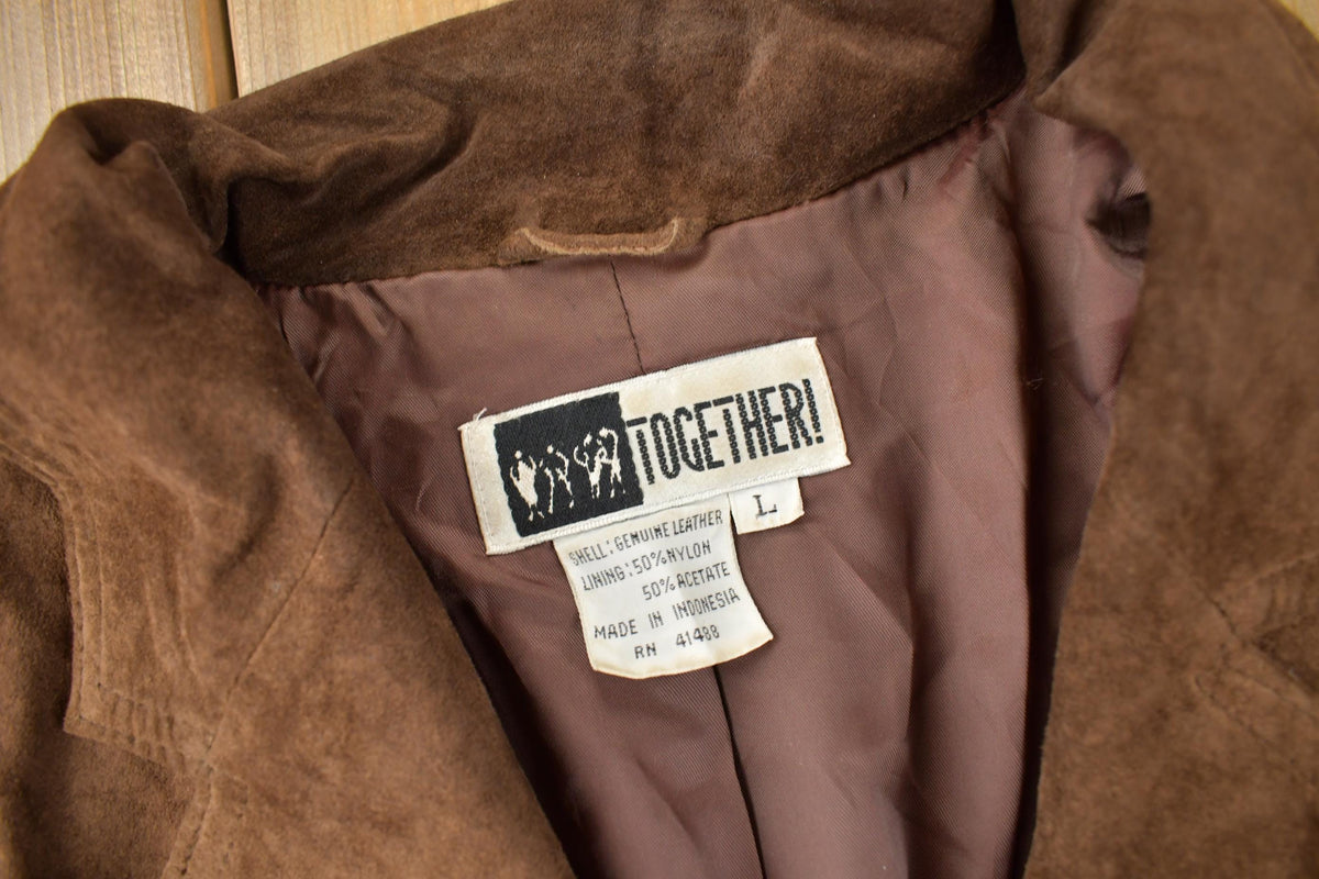 Vintage 1990s Together Genuine Leather Suede Fringe Jacket