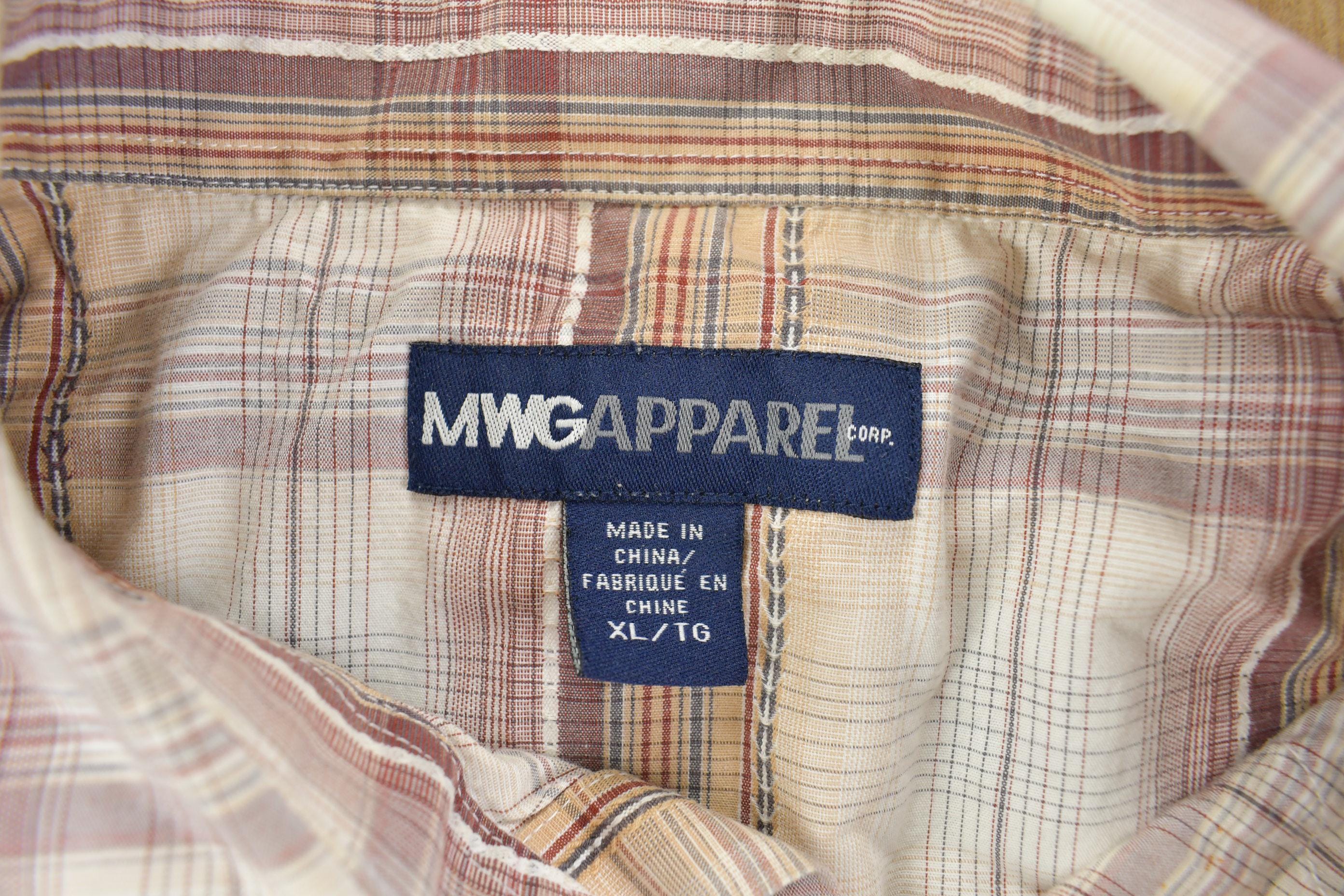 Vintage 1990s Western Plaid Button Up Shirt