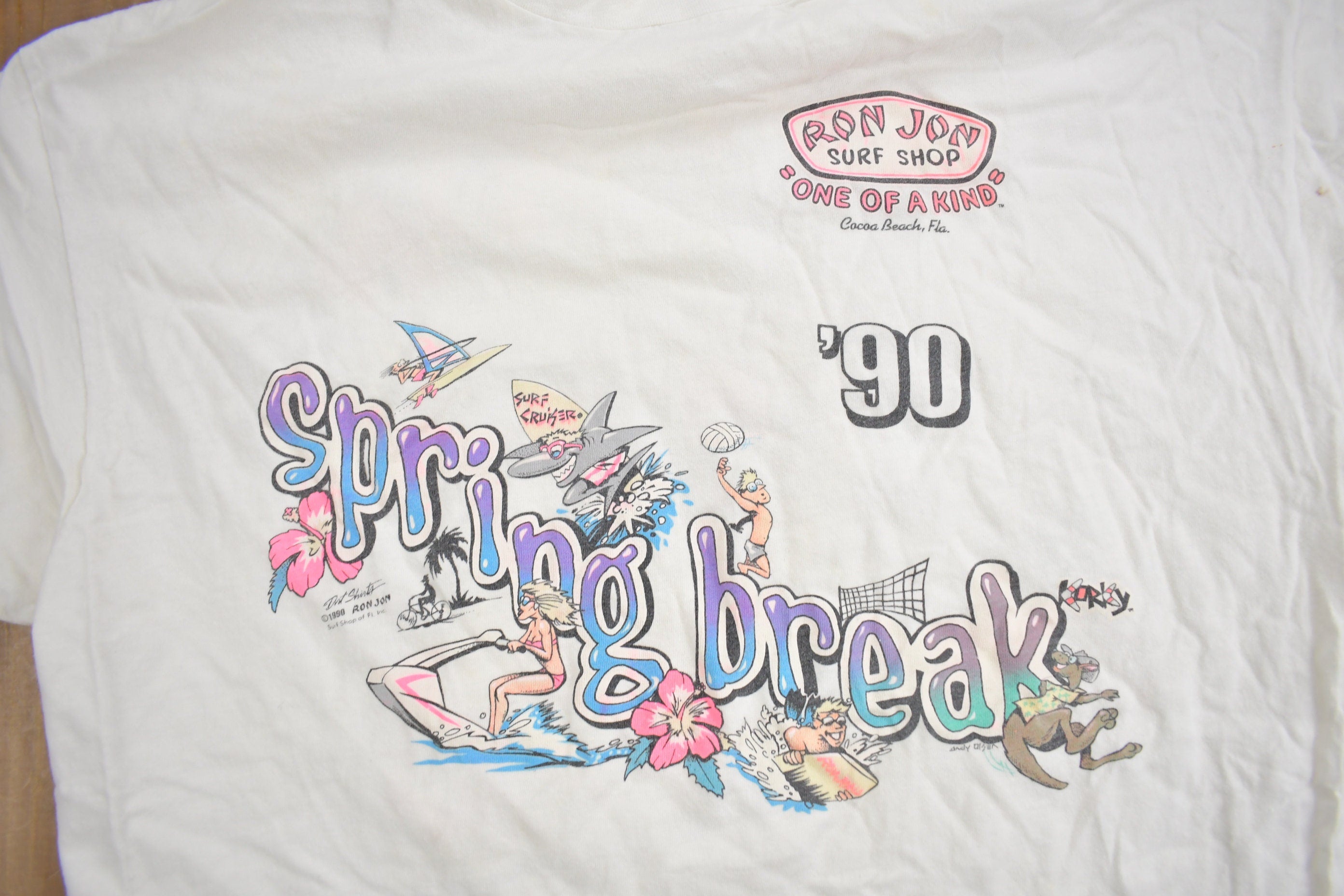Vintage 1992 Ron Jon Surf Shop Spring Break Graphic T Shirt
