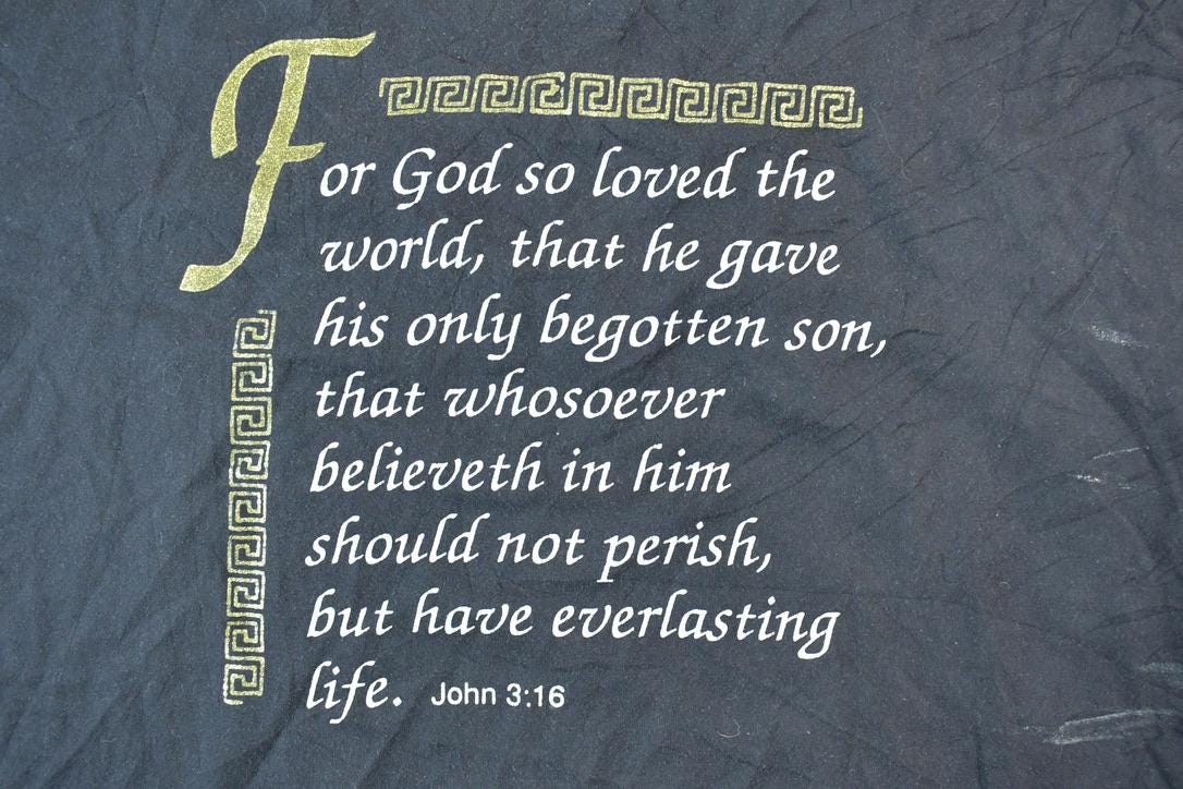 Vintage 1990s God So Loved The World Souvenir T-Shirt