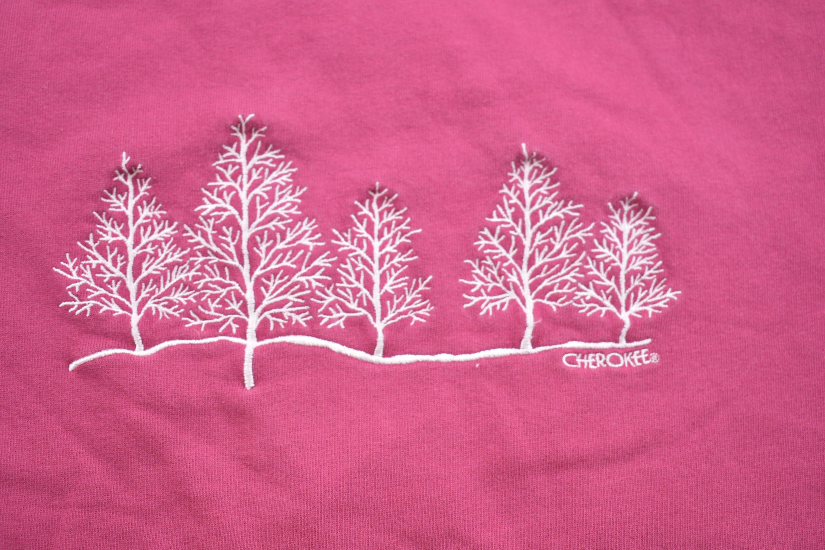 Vintage 1990s Cherokee Embroidered Tree Crewneck Sweatshirt