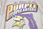 Vintage 1999 Minnesota Vikings Purple People Eaters NFL Crewneck Sweatshirt Mens M