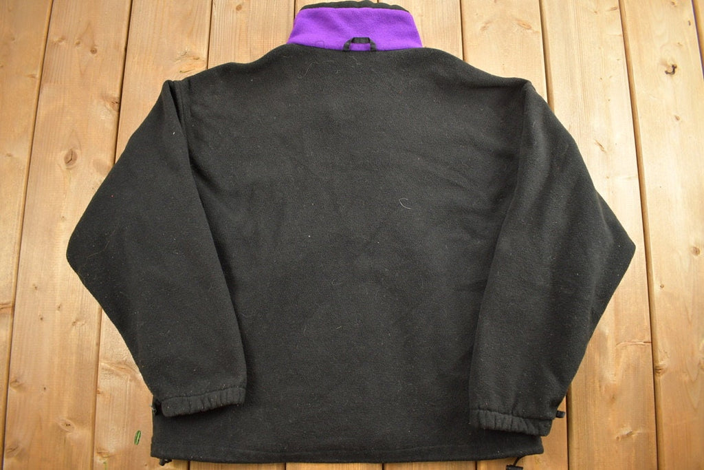 Vintage 1990s Purple And Black Columbia Fleece Sweater