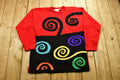 Vintage Abstract Spiral Knitted Sweater