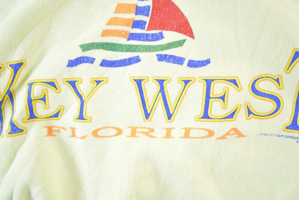 Vintage 1980s Key West Florida Crewneck Sweatshirt Mens L