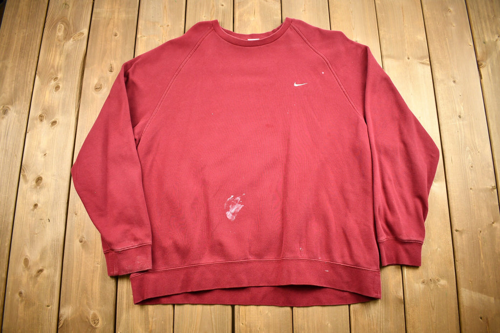 Vintage Nike Embroidered Mini Swoosh Raglan Crewneck Sweatshirt