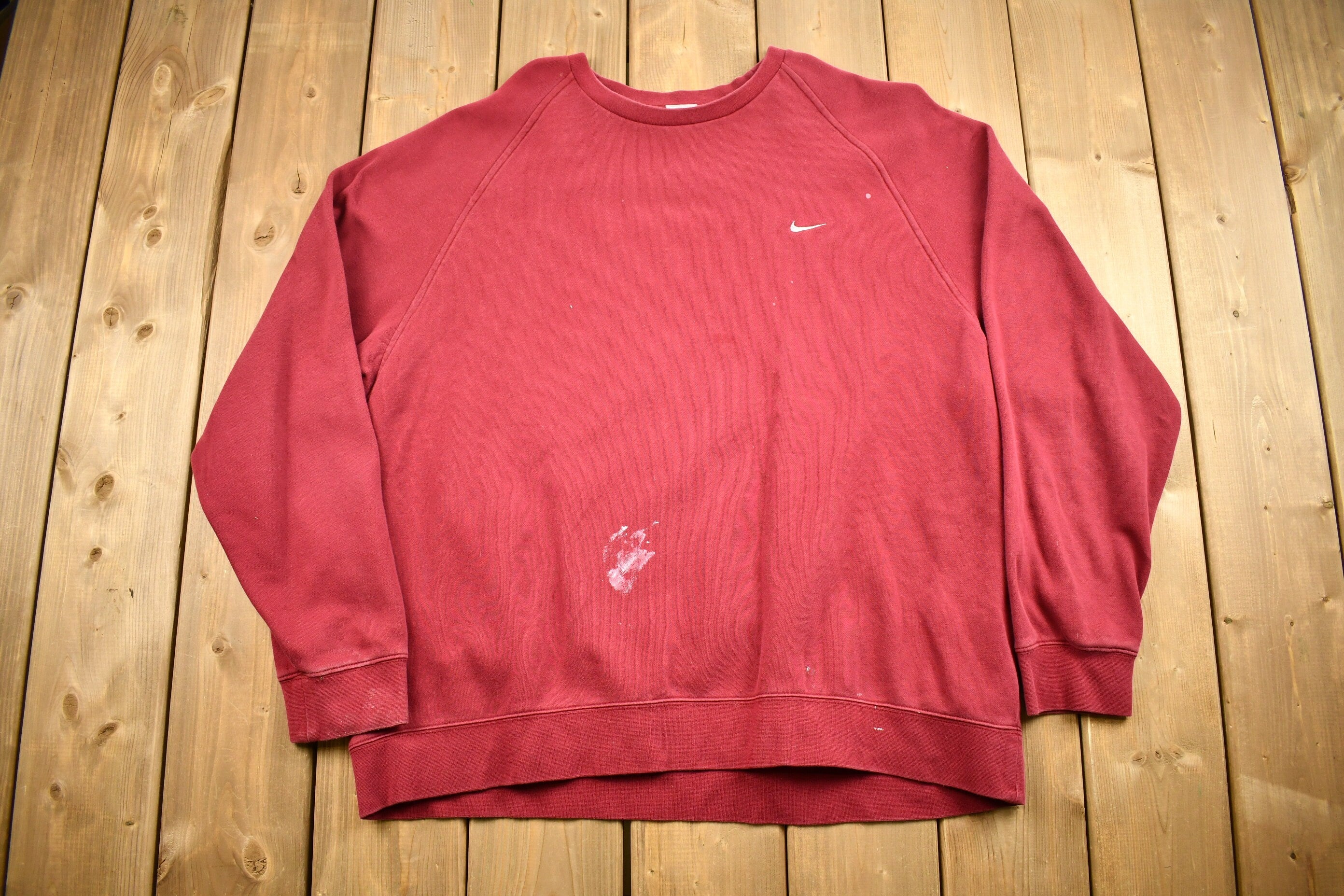 Vintage Nike Embroidered Mini Swoosh Raglan Crewneck Sweatshirt