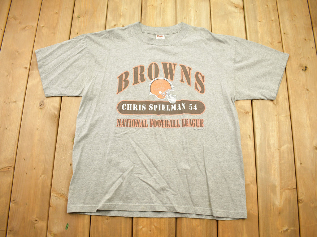 Vintage 1999 Cleveland Browns NFL Chris Spielman No 54 T-Shirt