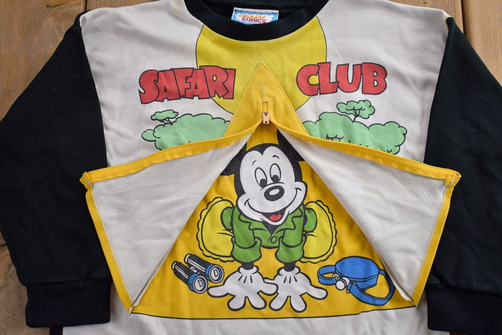 Vintage 1980s Mickey Mouse Safari Disney Crewneck