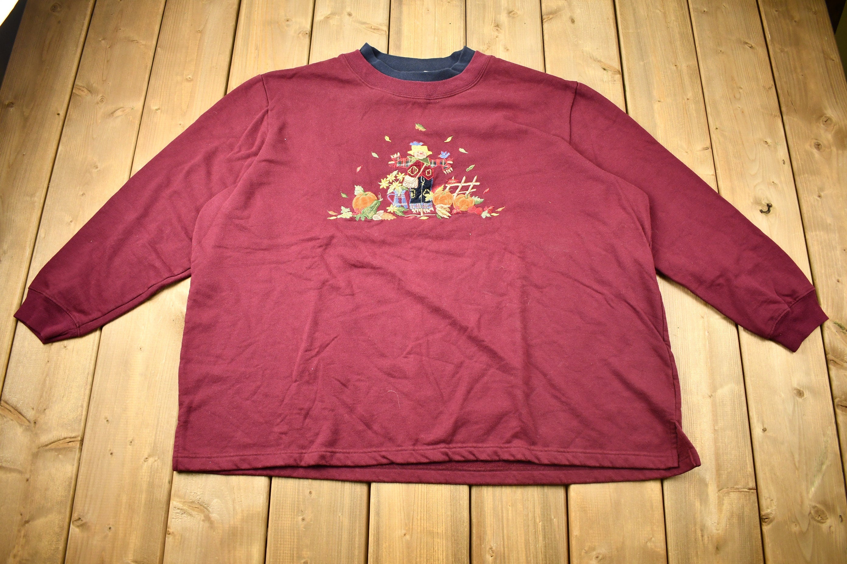 Vintage 1990s Thanks Giving Theme Crewneck Sweatshirt