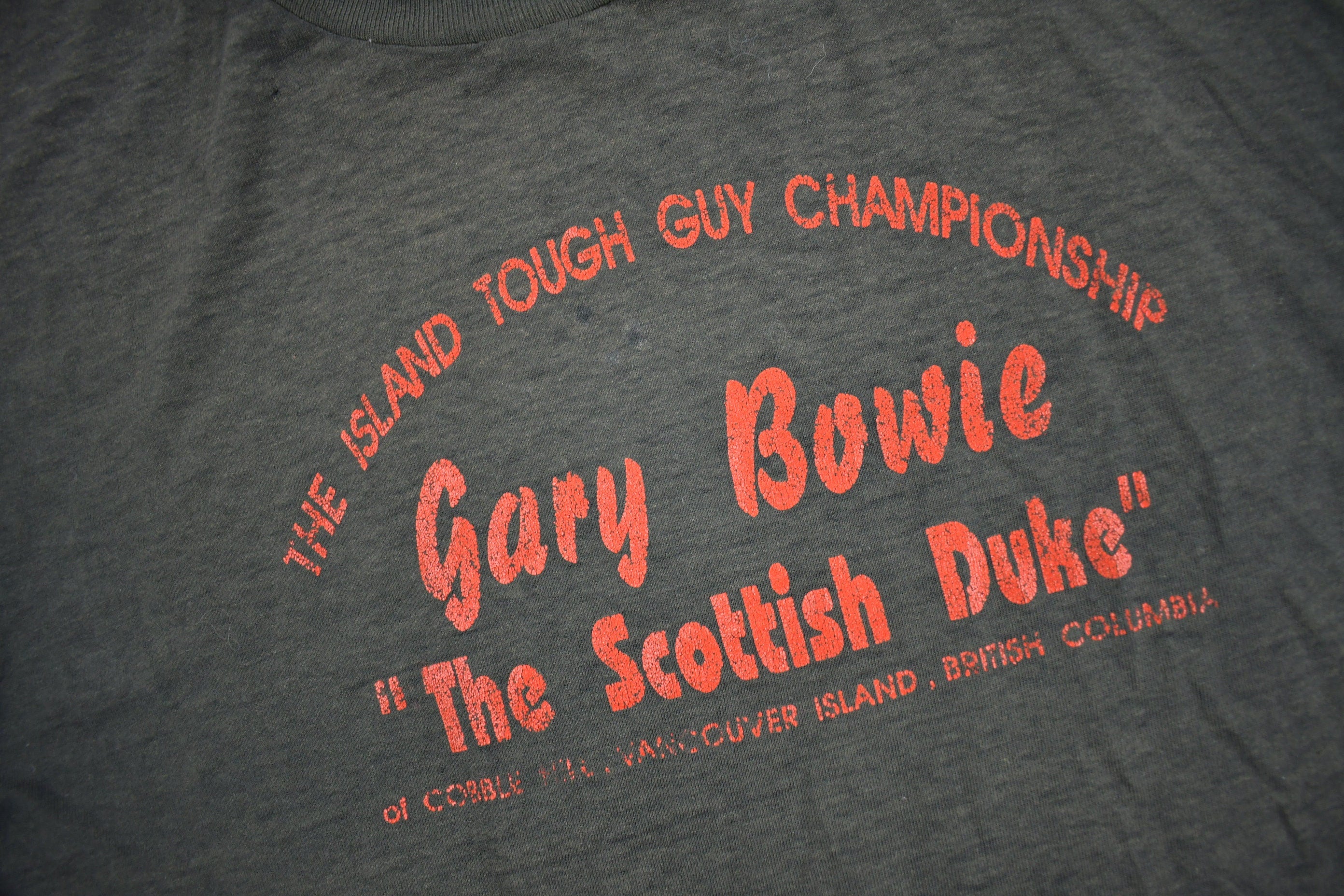 Vintage 1980s Gary Bowie 'The Scottish Duke' Graphic T Shirt