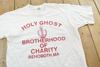 Vintage 1990s Holy Ghost Brotherhood of Charity Massachusetts T-Shirt Mens L  Single Stitch  Made In USA  90s Graphic Tee  Religious