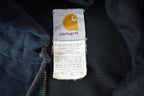 Vintage 1990s Distressed Carhartt Heavy Canvas Ed M Feld Eq Co Carroll Iowa Hooded Jacket Made In USA