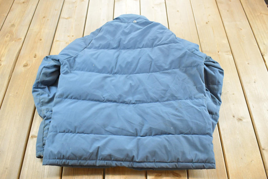 1980s Struggle Gear Blue Down Filled Puffer Jacket Mens L