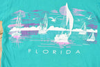 Vintage 1990s Florida Sailboats Souvenir Travel T-Shirt Men's M