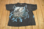 Vintage 1990s American Thunder Howling Wolves Graphic T-Shirt