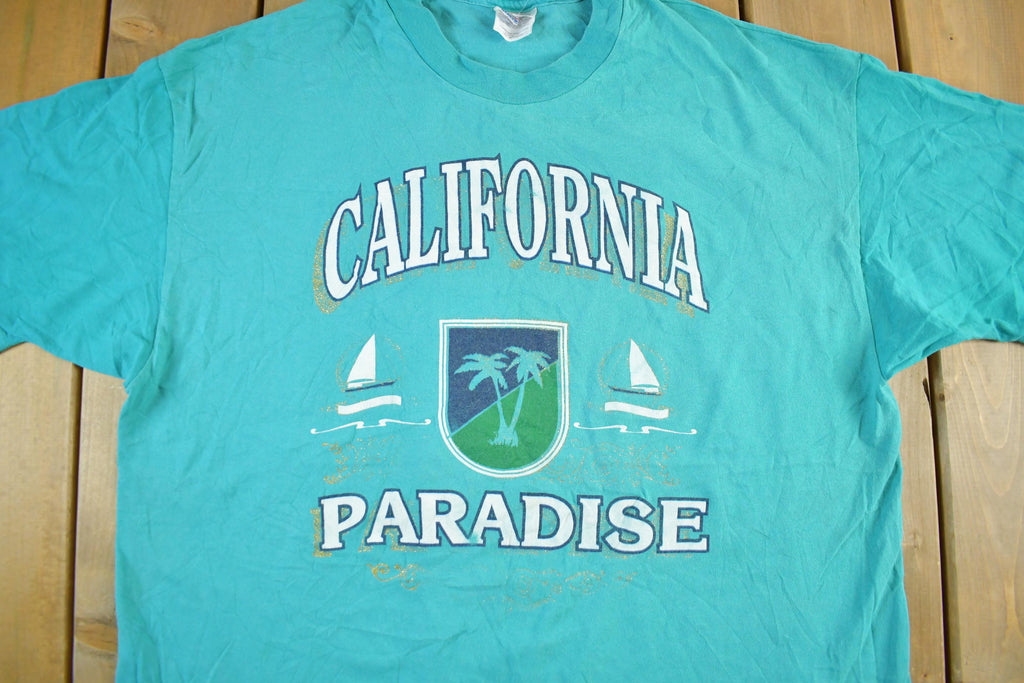 Vintage 1990s California Sailing Souvenir Travel T Shirt Men's 2XL