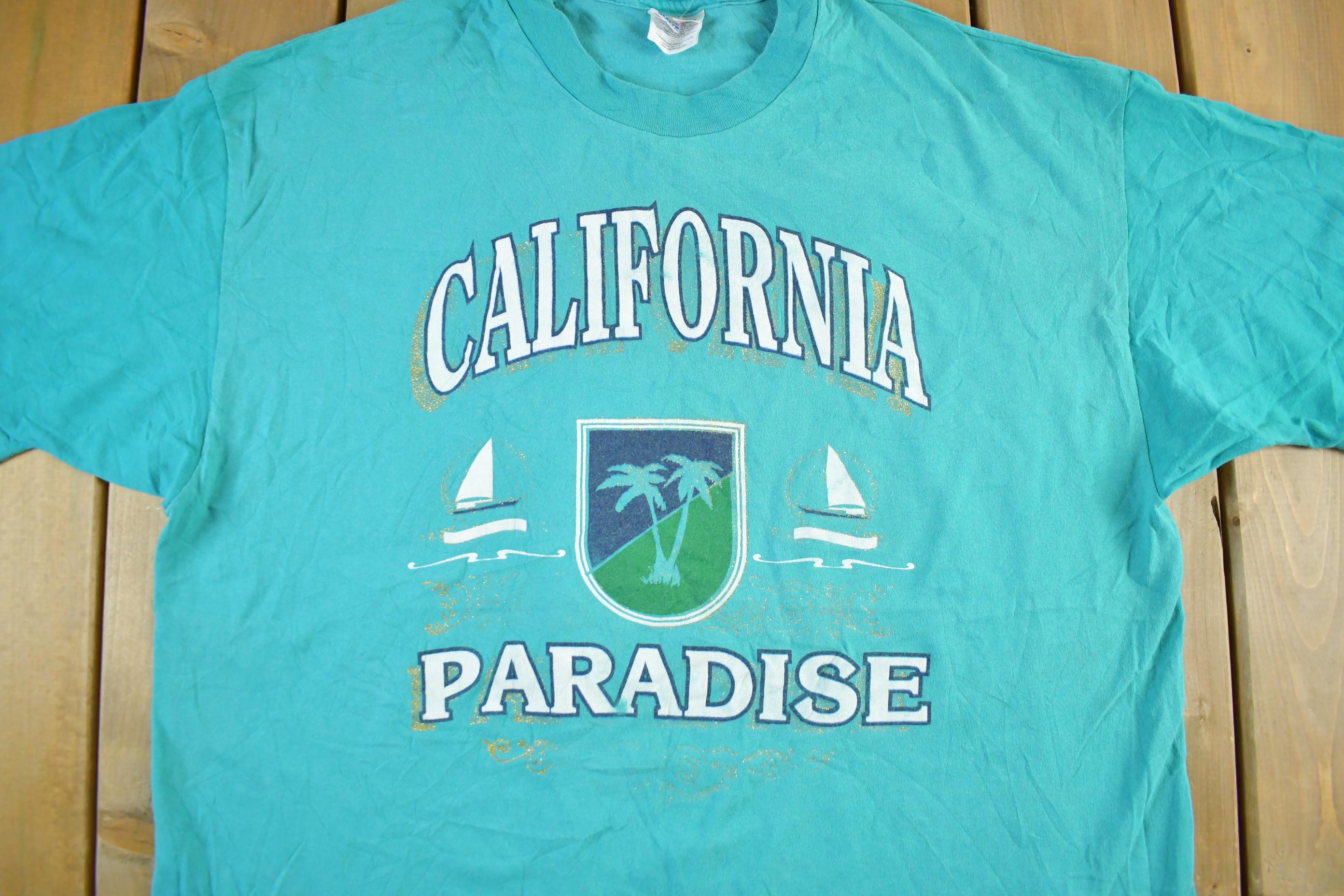 Vintage 1990s California Sailing Souvenir Travel T Shirt Men's 2XL
