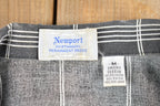 Vintage 1980s Newport Shirt Makers Striped Button Up Shirt Rayon 50s Style