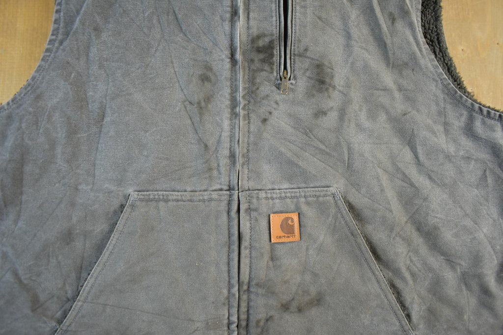 Vintage 1990s Carhartt Sherpa Lined Jacket Vest Mens 3XL