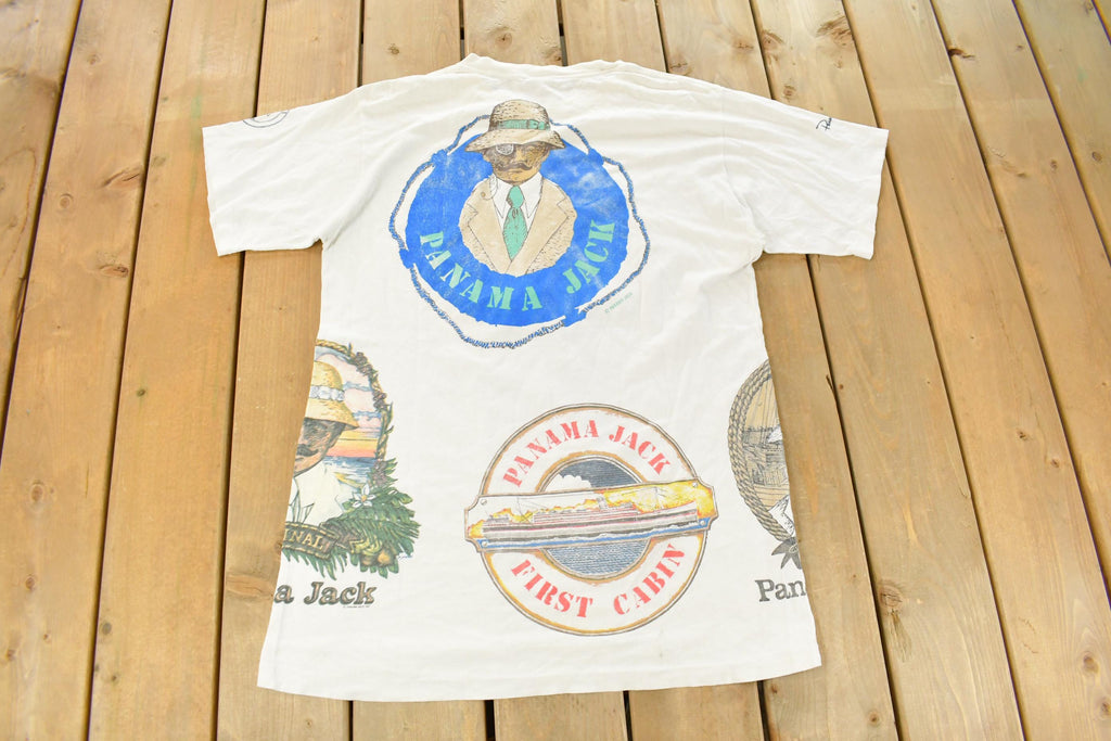 Vintage 1990s Panama Jack Tropical Flower Graphic T-Shirt Men's XL