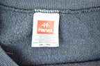 Vintage 1990s Hanes Blank Faded Black Boxy Crewneck Sweatshirt