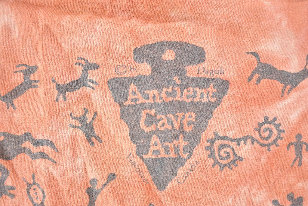 Vintage 1990s Ancient Cave Art Souvenir Lizard T-Shirt Mens L