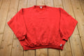Vintage 1990s Blank Bright Red Crewneck Sweatshirt