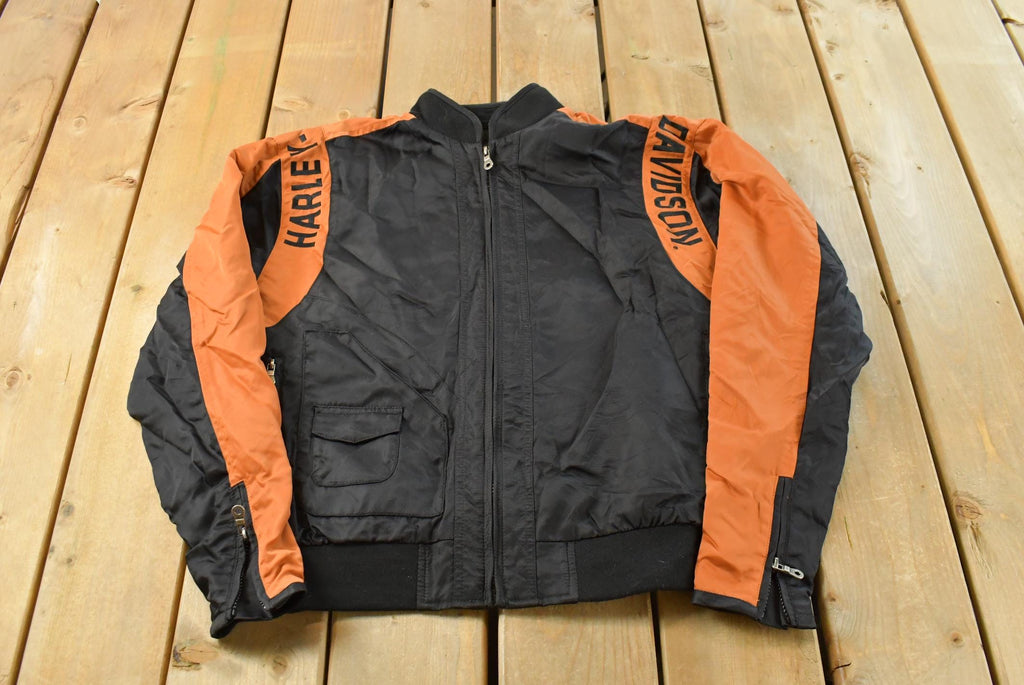 Vintage 1990s Harley Davidson Embroidered Motorcycle Jacket Men's M