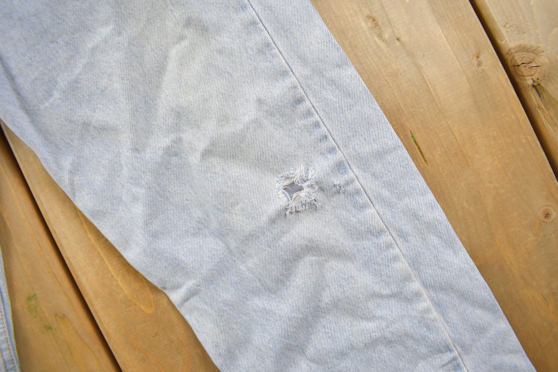 Vintage 1980s Levi's 505 Orange Tab Light Wash Jeans Size 36 x 30