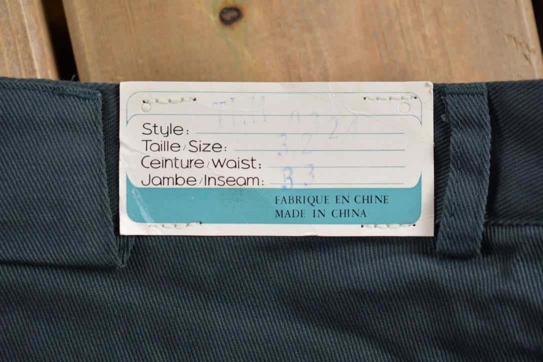 Deadstock Vintage 1960s Champion Pleated Lined Trousers Size 30 x 30.5